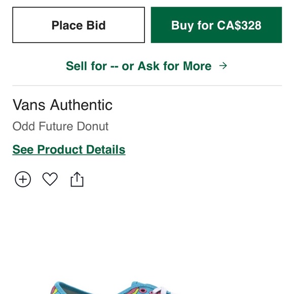 Vans Authentic X Odd Future X Tyler The Creator "Donut" Shoe - Picture 4 of 4